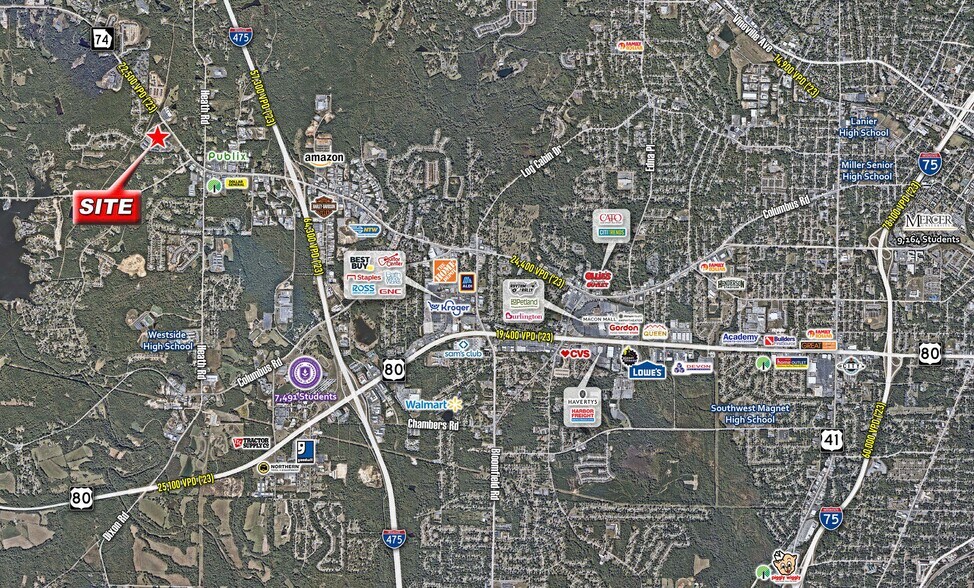 5790 Thomaston Rd, Macon-Bibb, GA à vendre - Aérien - Image 2 de 4