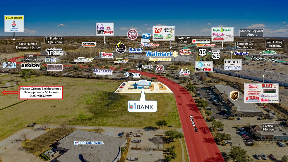 2271 Tower Dr, Monroe, LA à vendre - Photo du bâtiment - Image 2 de 5