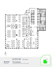 105 Adelaide St W, Toronto, ON à louer Plan d’étage- Image 1 de 1