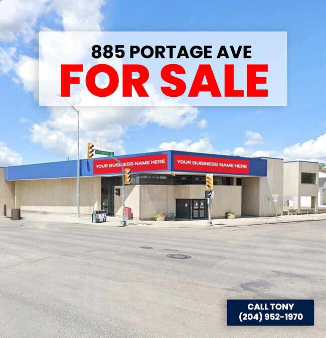 Plus de détails pour 885 Portage Av, Winnipeg, MB - Commerce de détail à vendre
