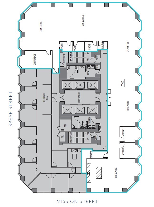 101 Mission St, San Francisco, CA for lease Floor Plan- Image 1 of 1