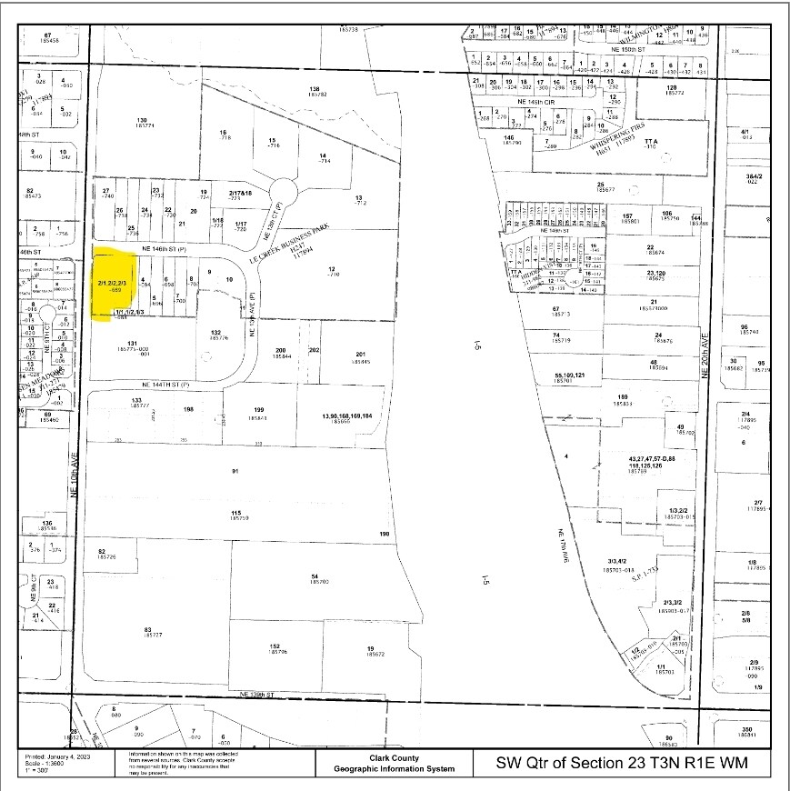 14511 NE 10th Ave, Vancouver, WA à vendre Plan cadastral- Image 1 de 1