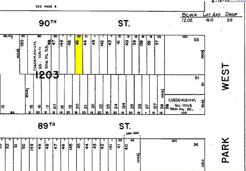 22 W 90th St, New York, NY à vendre - Plan cadastral - Image 1 de 1