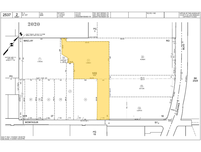 12137 Montague St, Pacoima, CA for lease - Plat Map - Image 2 of 2