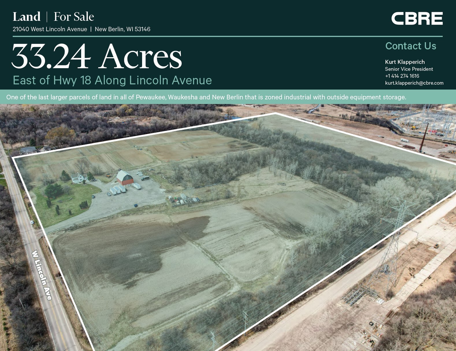 21040 W Lincoln Ave, New Berlin, WI à vendre Photo du bâtiment- Image 1 de 6