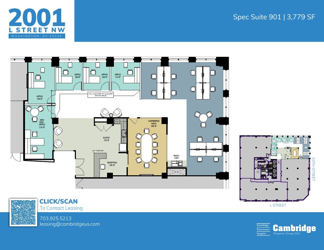 2001 L St NW, Washington, DC à louer Plan d’étage- Image 1 de 1