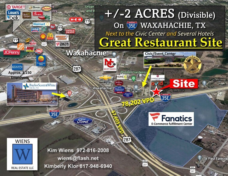 SEC I-35E & Alliance Blvd blvd, Waxahachie, TX à vendre - Aérien - Image 2 de 5