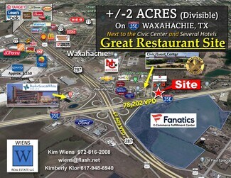 Plus de détails pour SEC I-35E & Alliance Blvd blvd, Waxahachie, TX - Terrain à vendre