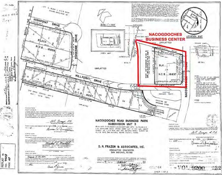 10801-10817 Nacogdoches Rd, San Antonio, TX for lease - Plat Map - Image 2 of 8