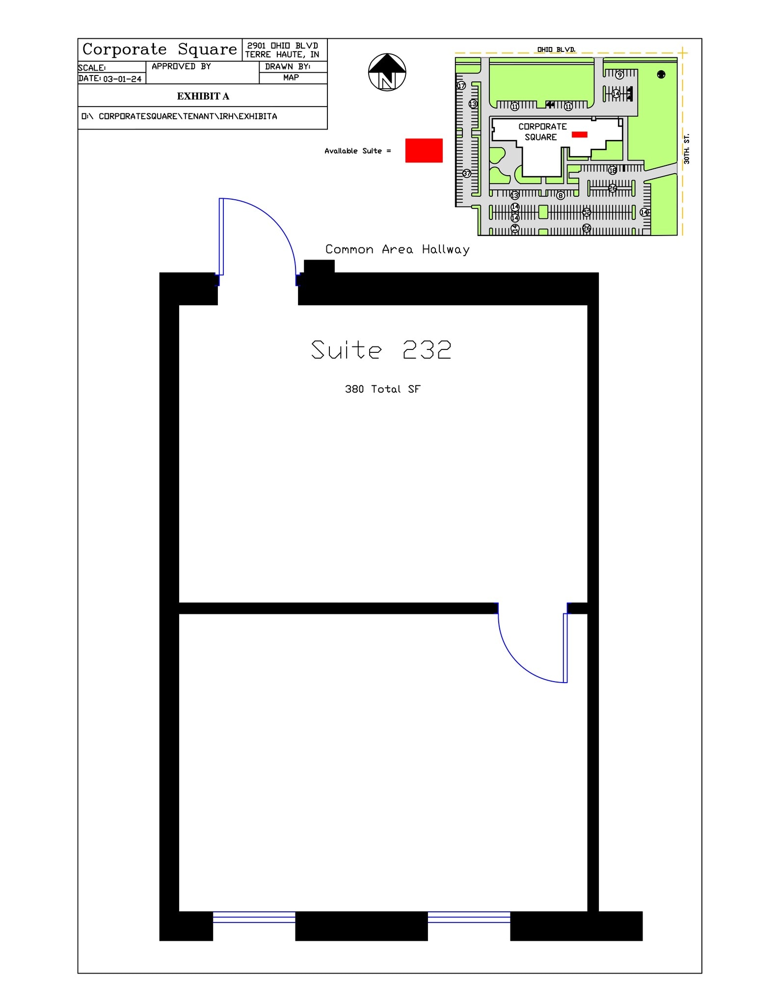 2901 Ohio Blvd, Terre Haute, IN à louer Plan de site- Image 1 de 1