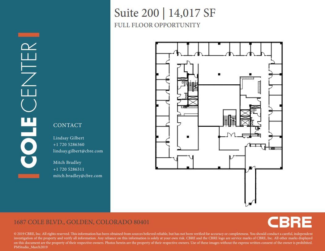 1687-1707 Cole Blvd, Golden, CO à louer Plan d’étage- Image 1 de 1