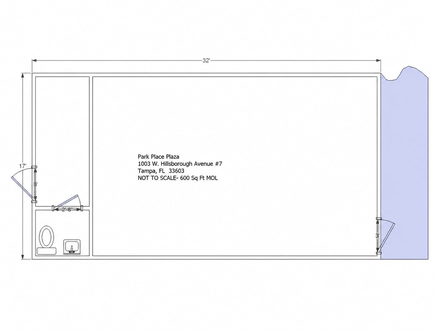 1003 W Hillsborough Ave, Tampa, FL for lease Floor Plan- Image 1 of 1
