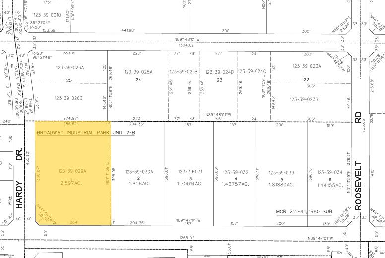 3225 S Hardy Dr, Tempe, AZ for lease - Plat Map - Image 2 of 9
