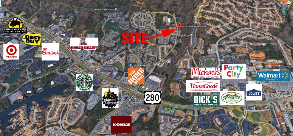 3605 Cahaba Beach Rd, Birmingham, AL for lease - Aerial - Image 2 of 17