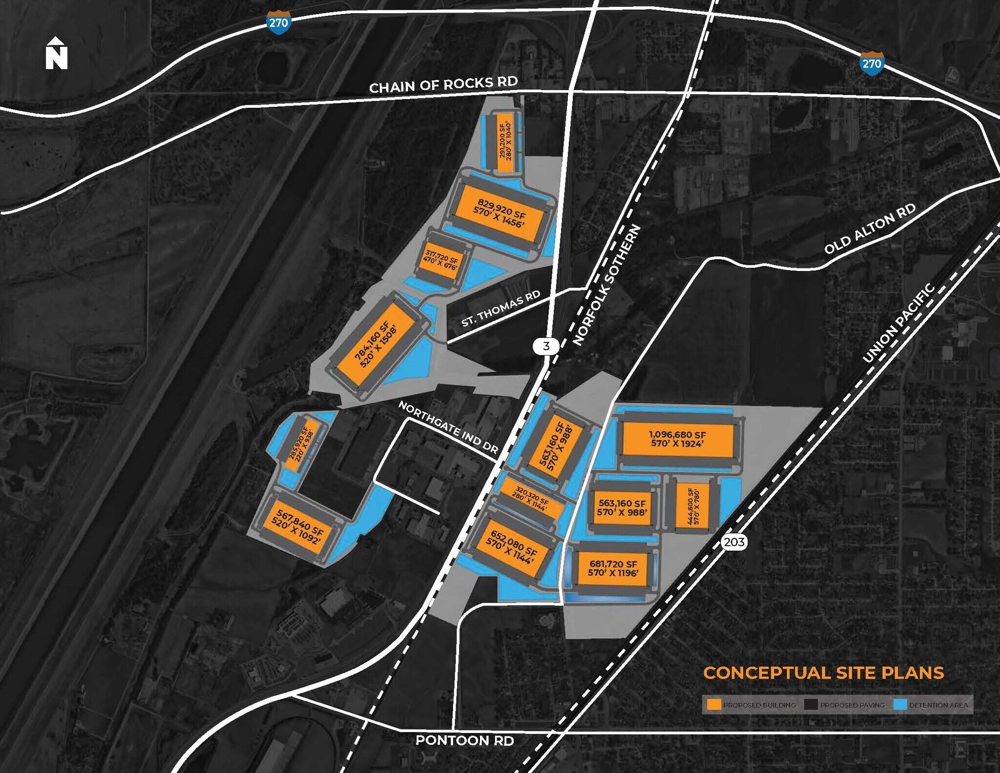 Route 3 Industrial Land, Granite City, IL for sale Site Plan- Image 1 of 2