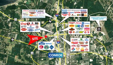 2245 N Loop 336 W, Conroe, TX - AERIAL  map view