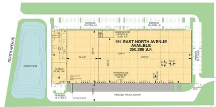 191 E North Ave, Carol Stream, IL for lease Site Plan- Image 1 of 1