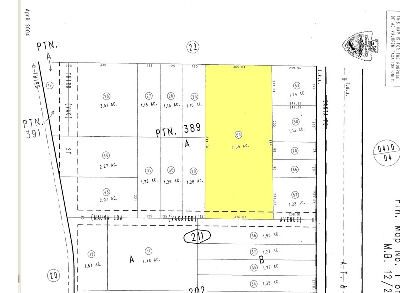 Hesperia Rd & Mojave St, Hesperia, CA à vendre - Plan cadastral - Image 1 de 1