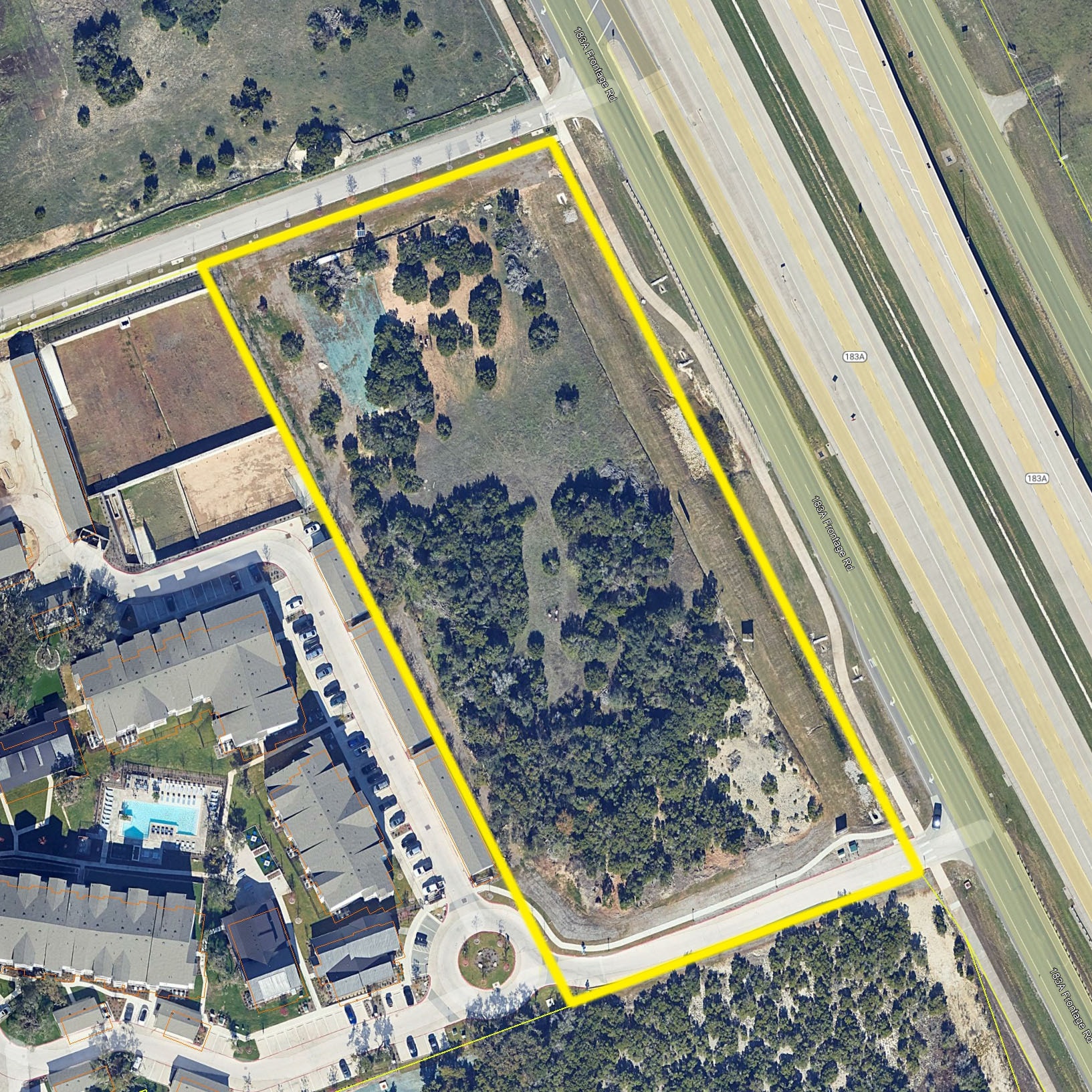 U.S. Hwy 183-A (Toll Road), Leander, TX for sale Aerial- Image 1 of 2