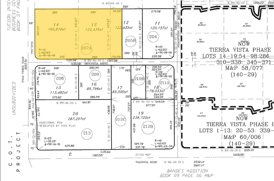 3601 E Britannia Dr, Tucson, AZ for sale - Plat Map - Image 3 of 17