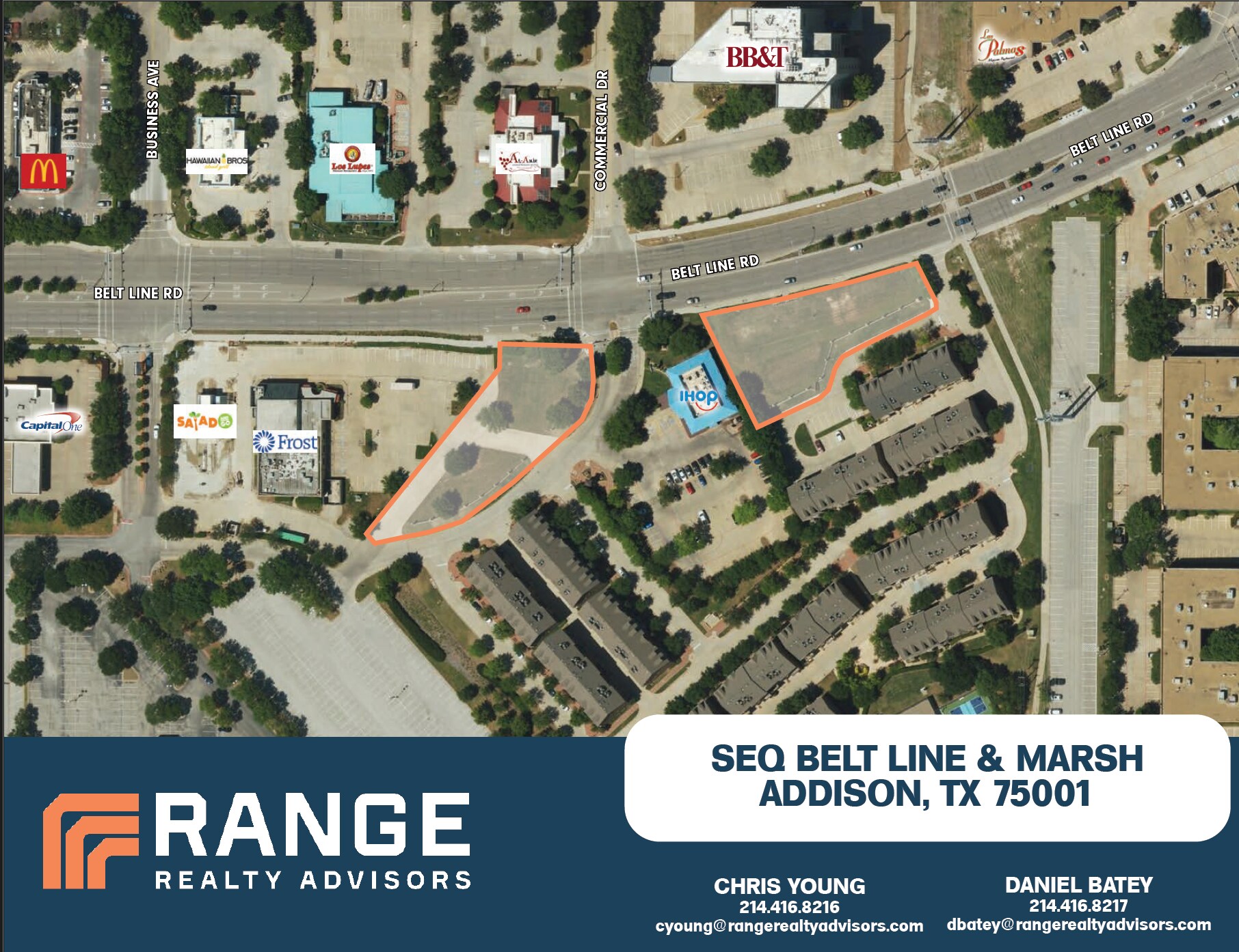 SEQ Marsh Lane & Belt Line Rd, Addison, TX à vendre Aérien- Image 1 de 2