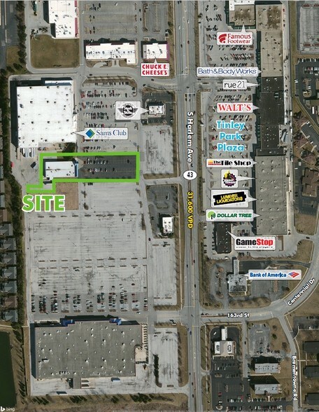 16300 Harlem Ave, Tinley Park, IL à louer - Aérien - Image 2 de 4