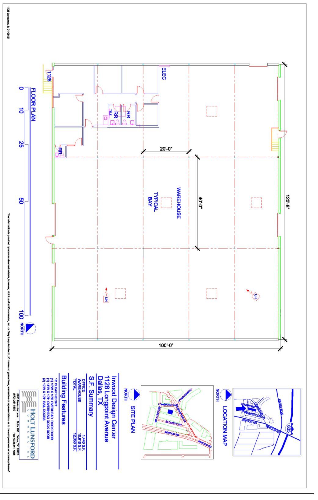 1122-1140 Longpoint Ave, Dallas, TX for lease Floor Plan- Image 1 of 3