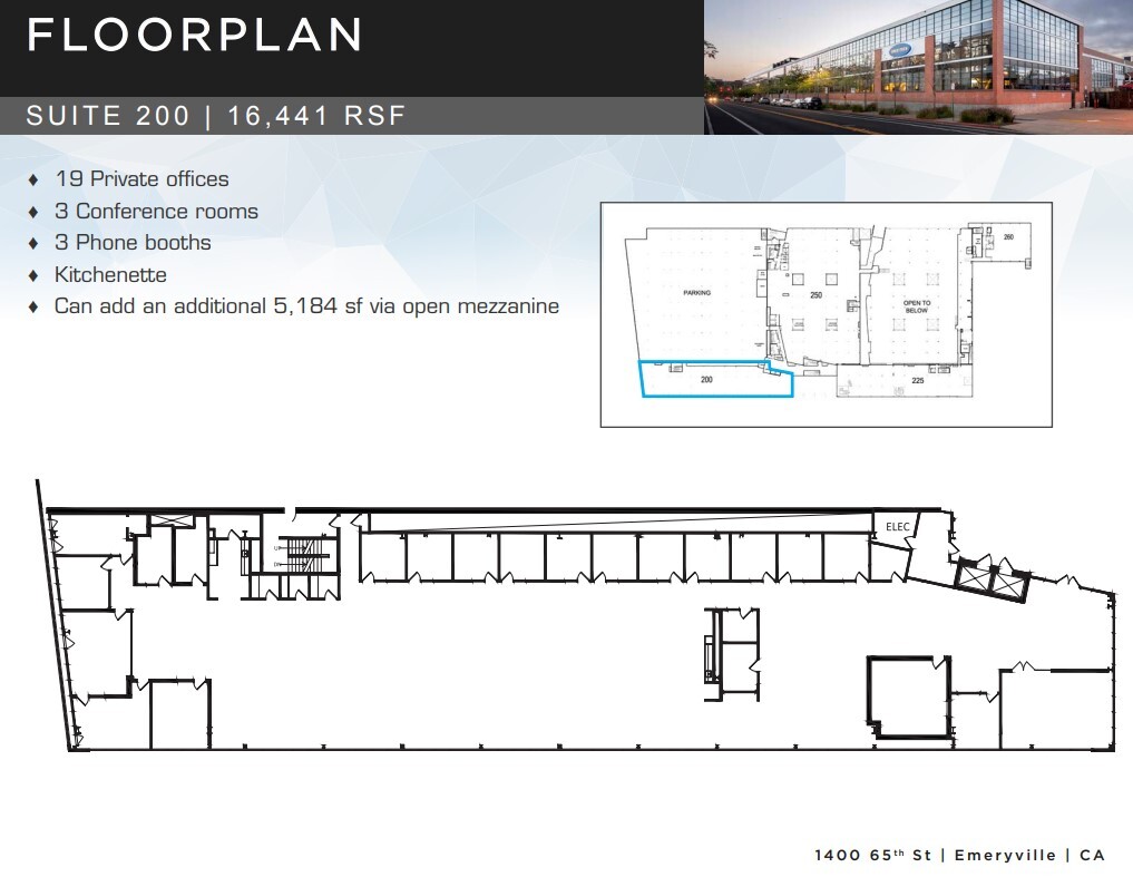 1400 65th St, Emeryville, CA à louer Plan d’étage- Image 1 de 1