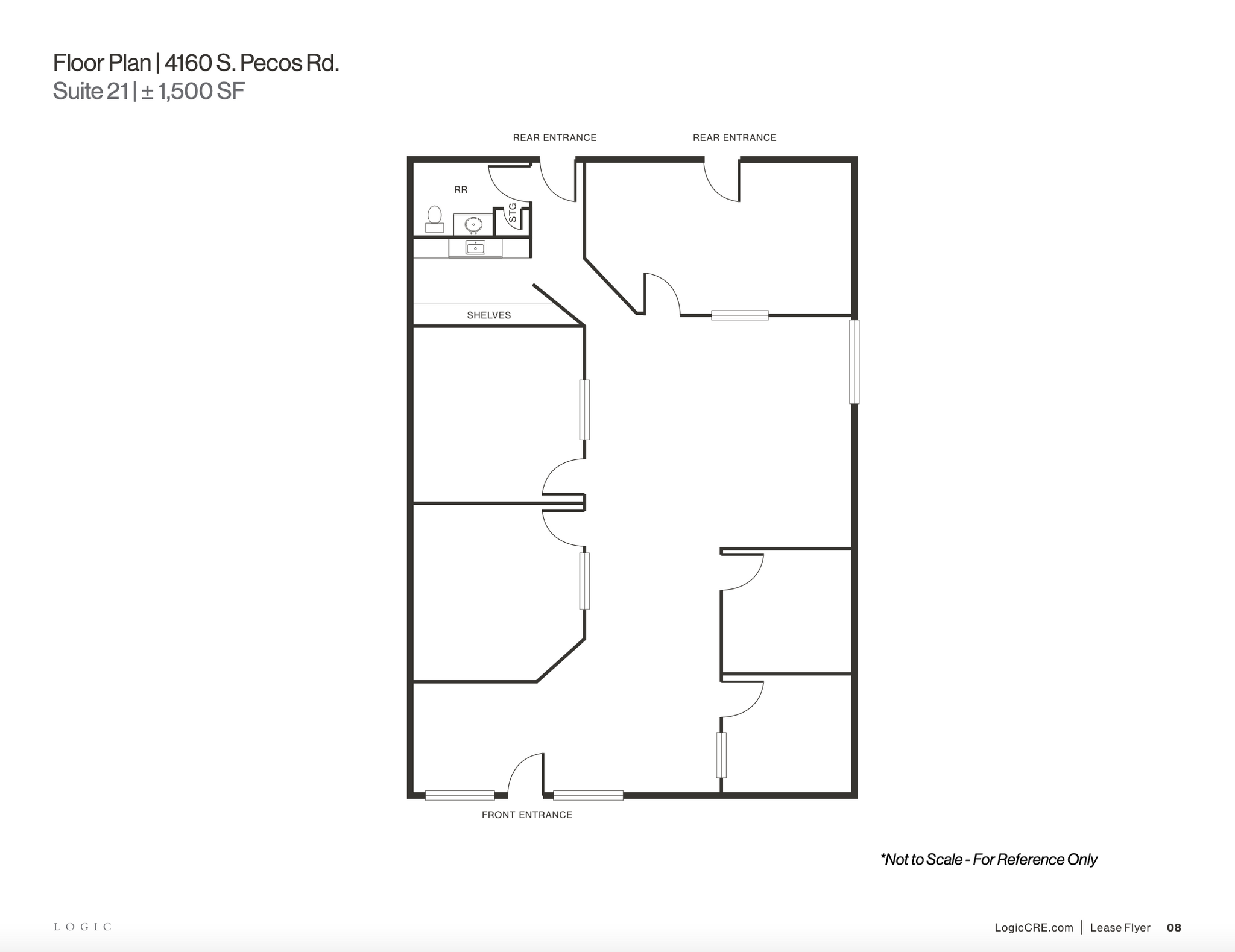 4160 S Pecos Rd, Las Vegas, NV à louer Plan d’étage- Image 1 de 1