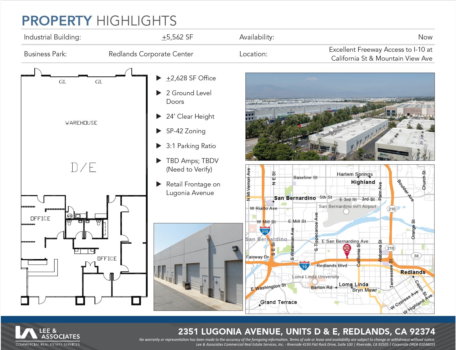 1115 Research Dr, Redlands, CA à louer Plan d  tage- Image 1 de 1