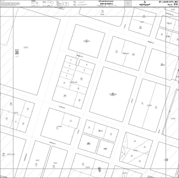 900 Walnut St, Saint Louis, MO à vendre - Plan cadastral - Image 1 de 1