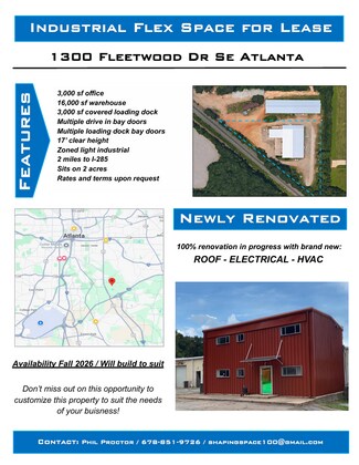 Plus de détails pour 1300 Fleetwood Dr SE, Atlanta, GA - Industriel à louer