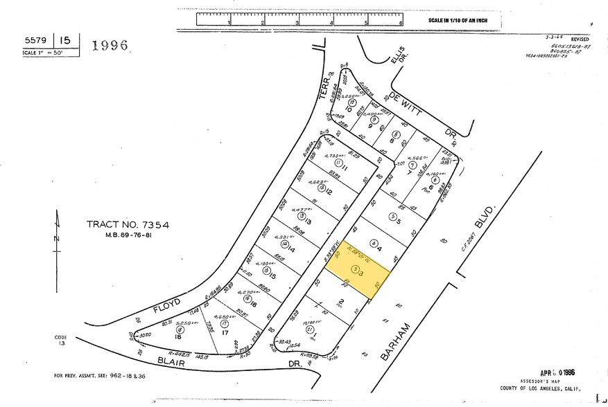 3311 Barham Blvd, Los Angeles, CA for sale - Plat Map - Image 2 of 27