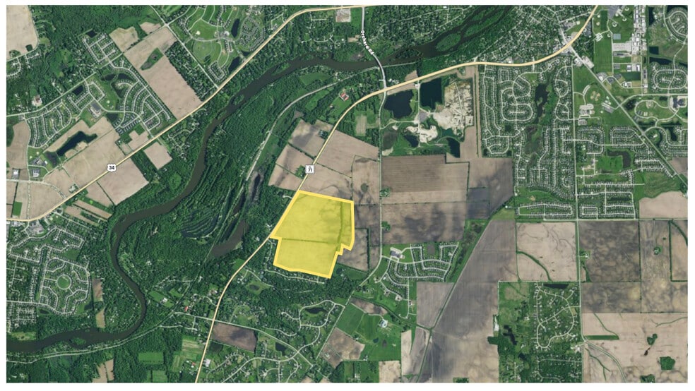 212± AC On Route 71, Oswego, IL à vendre - Aérien - Image 1 de 3