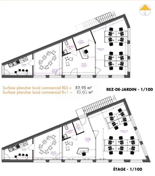 Bureau dans Crolles à louer - Plan d’étage - Image 3 de 4