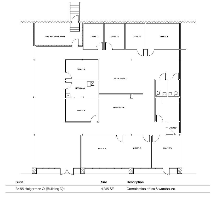 8401-8475 Helgerman Ct, Gaithersburg, MD for lease Floor Plan- Image 1 of 1