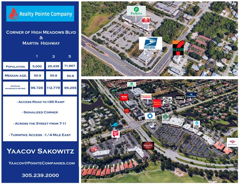 SW High Meadows Ave & Martin Highway, Palm City, FL for lease - Aerial - Image 2 of 3