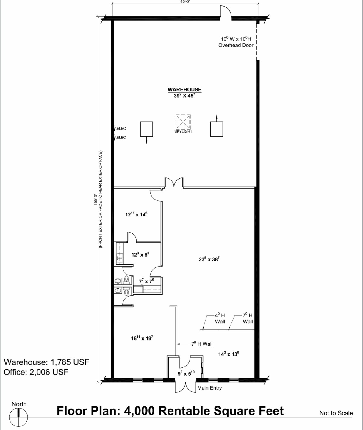 200-212 W North Ave, Lombard, IL for lease Floor Plan- Image 1 of 2
