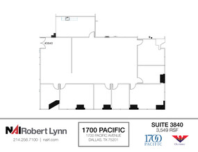 1700 Pacific Ave, Dallas, TX à louer Plan d  tage- Image 1 de 1