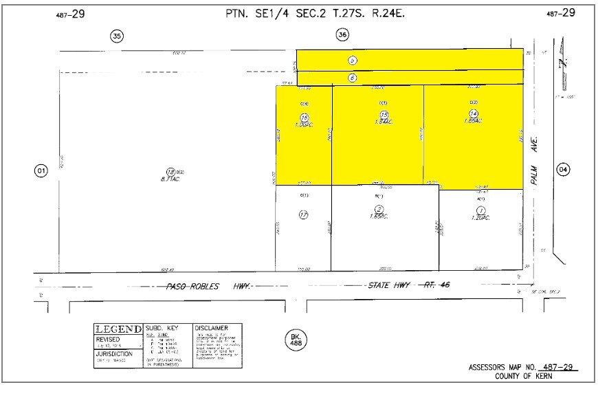 300 N Palm Ave, Wasco, CA for sale - Plat Map - Image 2 of 2