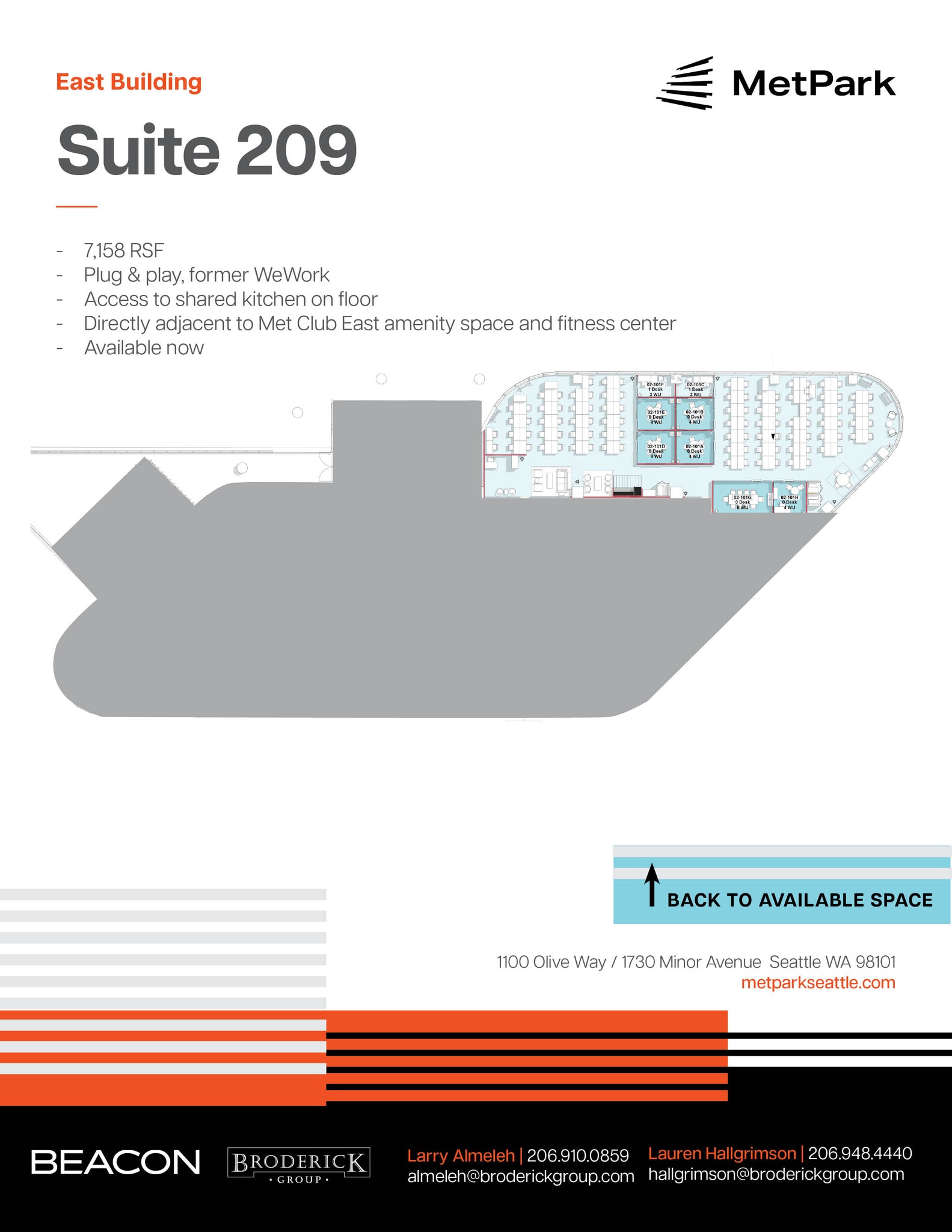 1100 Olive Way, Seattle, WA à louer Plan d’étage- Image 1 de 1