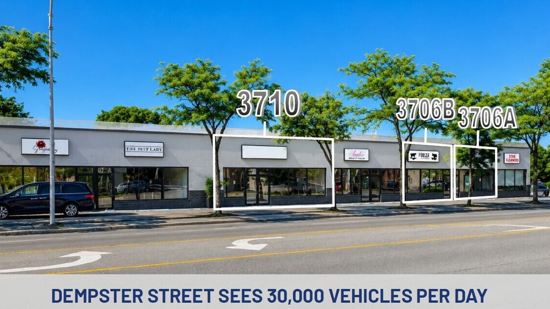 3704-3716 W Dempster St, Skokie, IL for lease Building Photo- Image 1 of 4