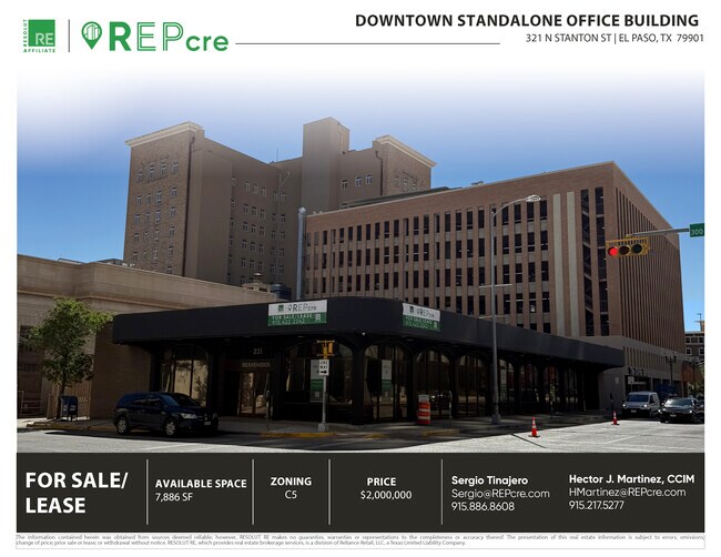 Plus de détails pour 321 N Stanton St, El Paso, TX - Bureau à vendre