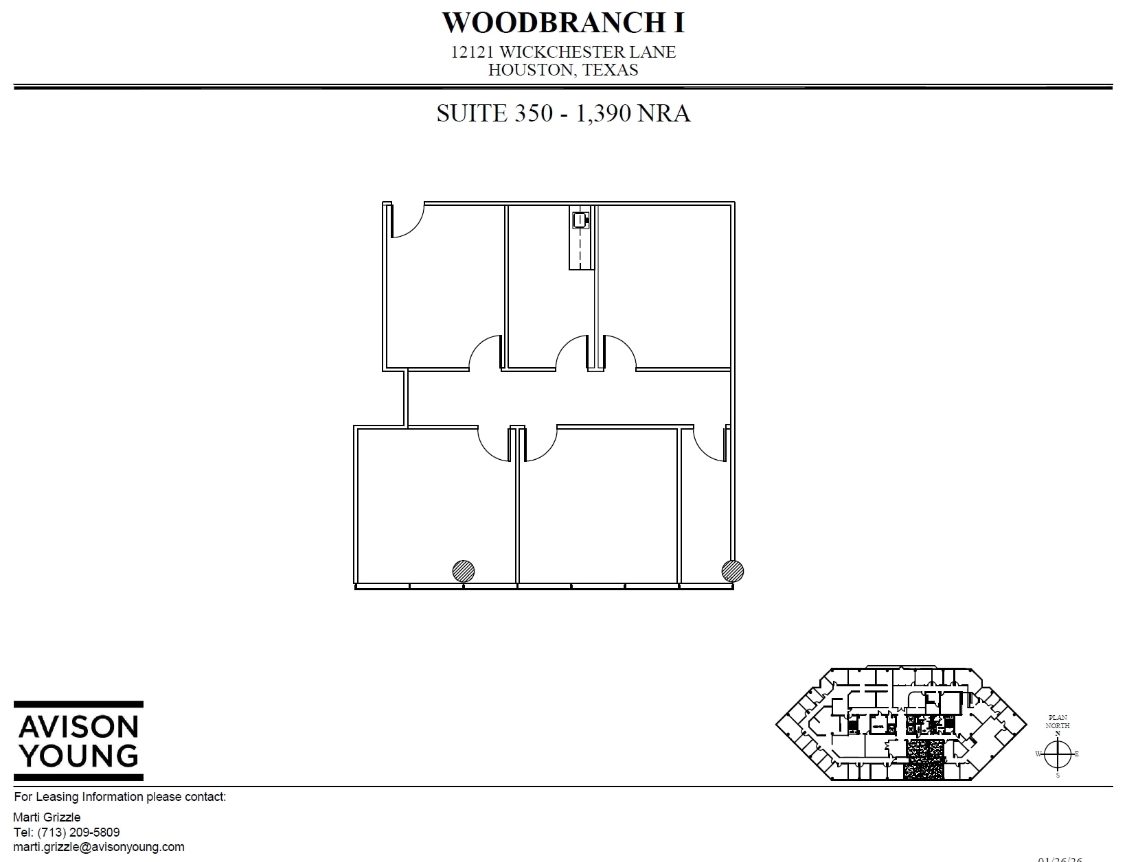 12121 Wickchester Ln, Houston, TX à louer Plan d’étage- Image 1 de 2