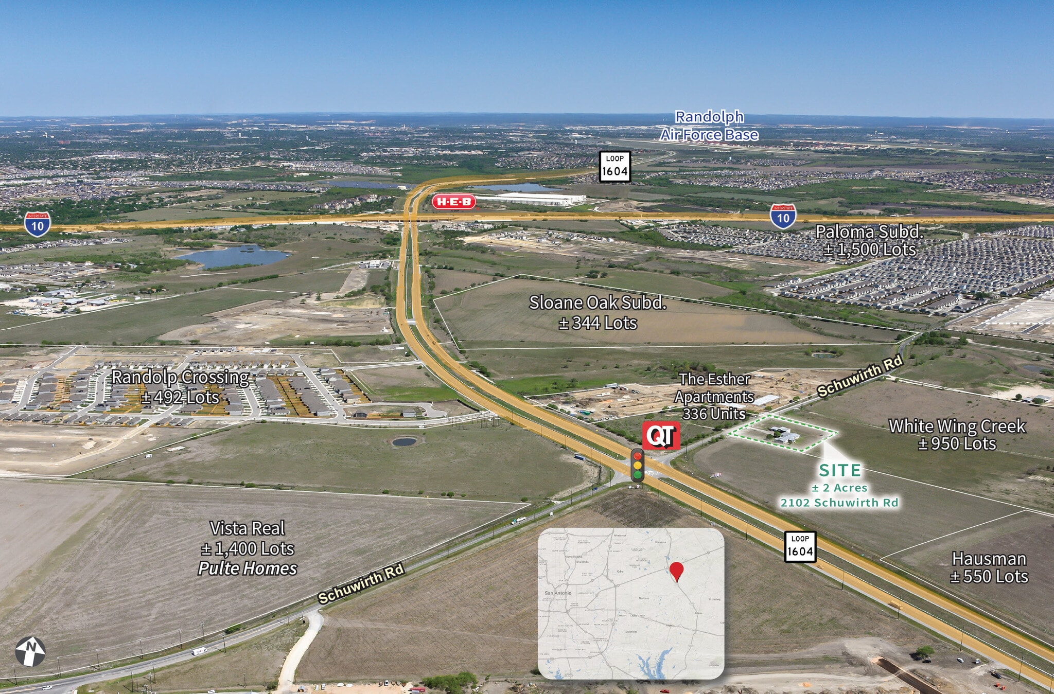 2102 Schuwirth Rd, Converse, TX for sale Aerial- Image 1 of 3