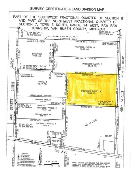 CR 374, Paw Paw, MI à vendre - Plan cadastral - Image 1 de 1