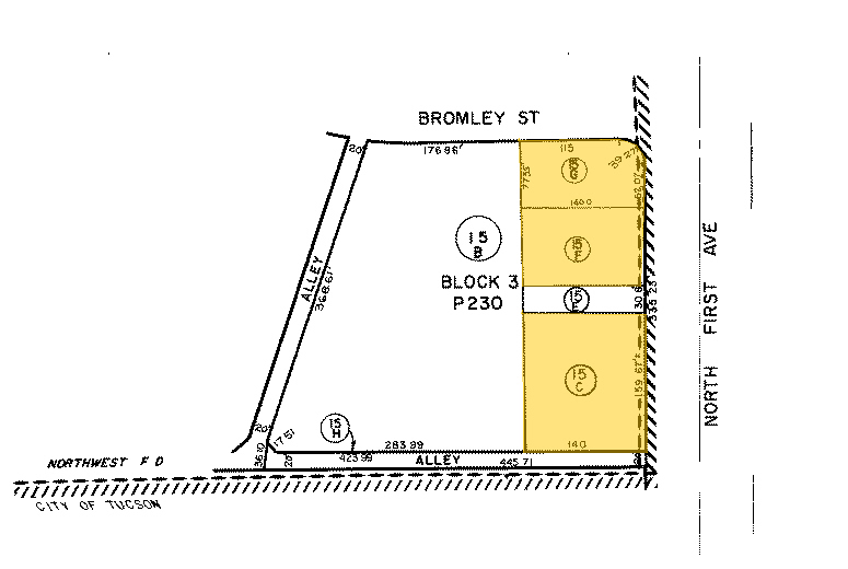 4621 N 1st Ave, Tucson, AZ for lease - Plat Map - Image 3 of 3
