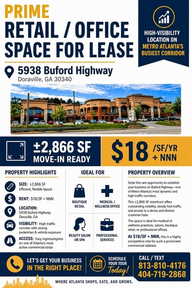 5938 Buford Hwy, Atlanta, GA for lease - Building Photo - Image 2 of 2