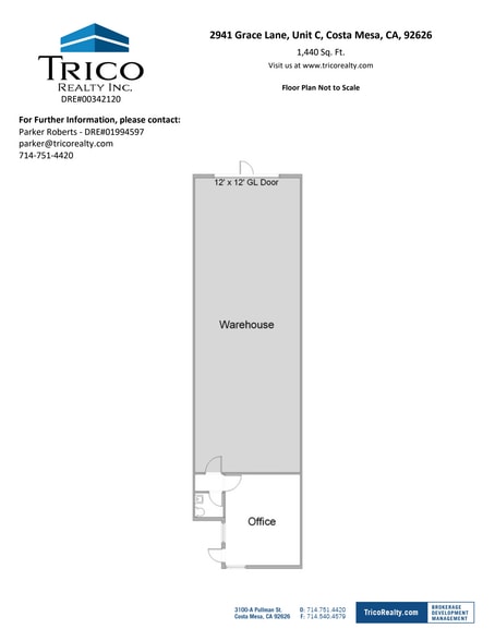 2930-2941 Grace Ln, Costa Mesa, CA for lease - Floor Plan - Image 2 of 2