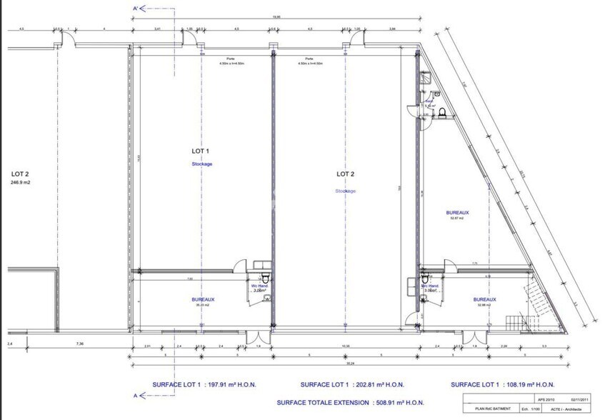 Flex in Vourles for lease - Floor Plan - Image 3 of 5